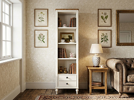 Узкий стеллаж "Одри (Odri)" с ящиками в стиле Прованс арт od2130L