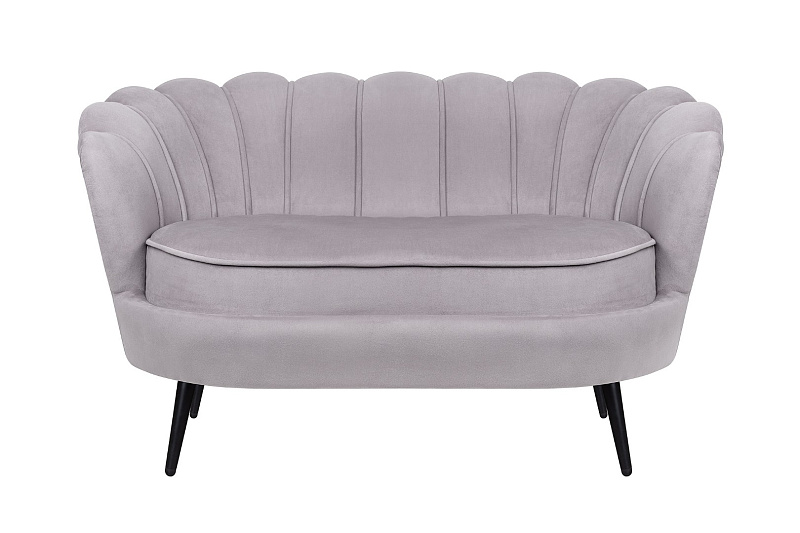 Диван ракушка Pearl Double Grey на черных ножках в Санкт-Петербурге Диван ракушка Pearl Double Grey на черных ножках