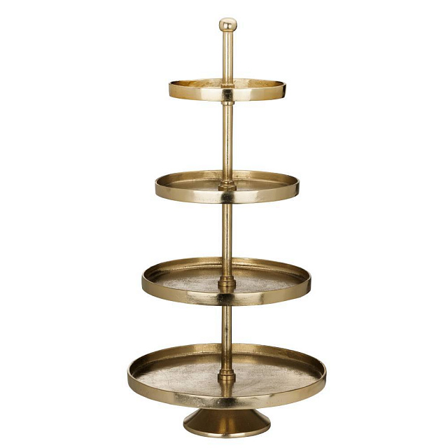 427649 Блюдо-этажерка декоративное BABIRIK H700 алюминий, золотой в Санкт-Петербурге 427649 Блюдо-этажерка декоративное BABIRIK H700 алюминий, золотой