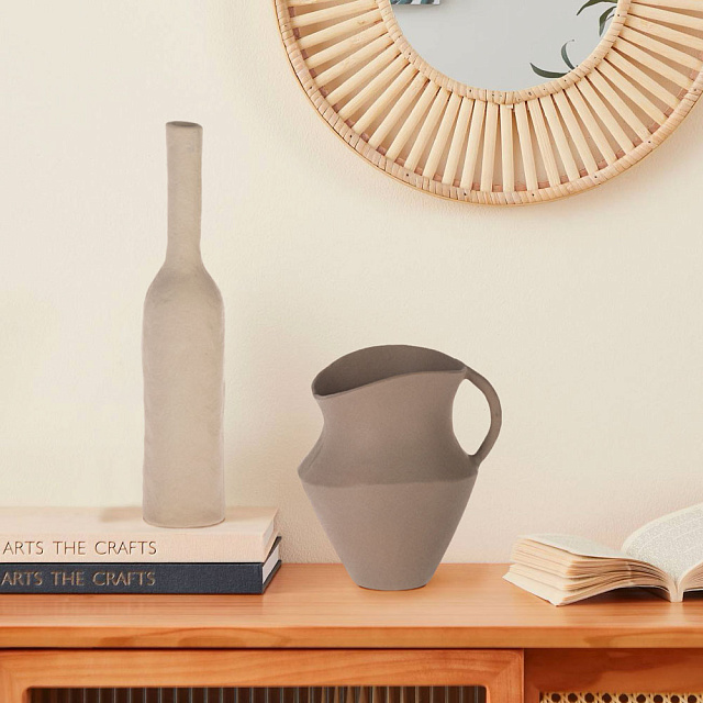 421152 Ваза декоративная CANTILAN, L195, B160, H215, алюминий, песочный в Санкт-Петербурге 421152 Ваза декоративная CANTILAN, L195, B160, H215, алюминий, песочный