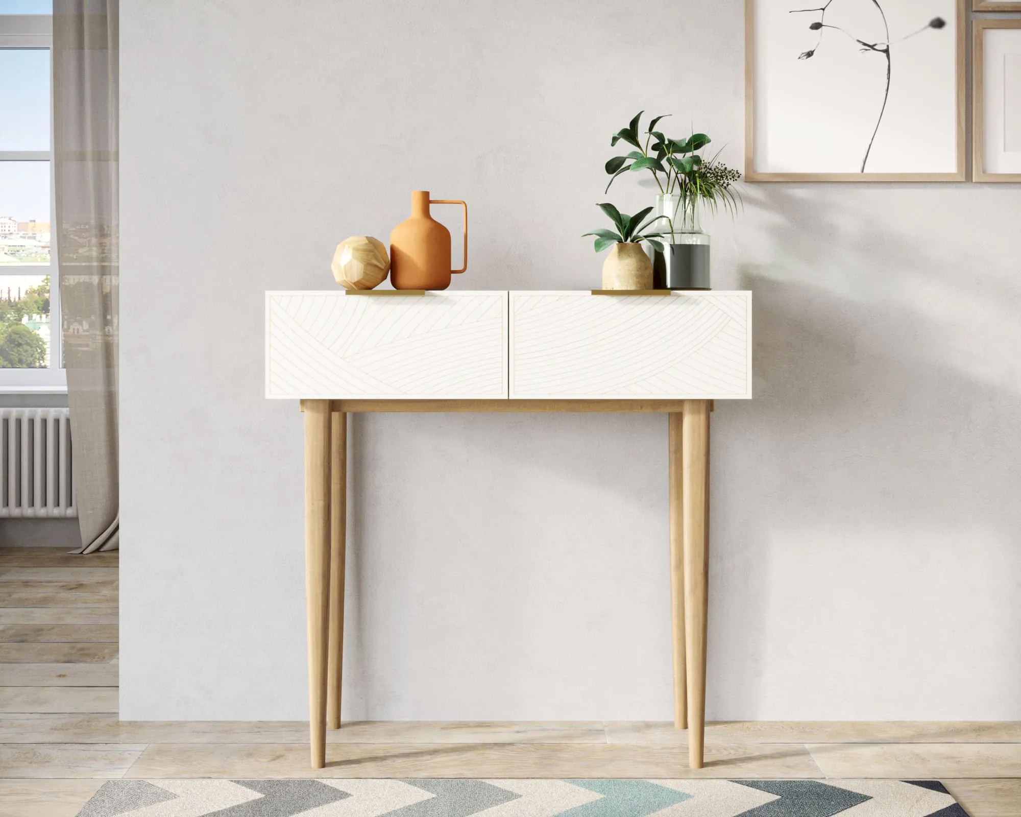 Консоль с двумя ящиками "Лайн (Line)" LN16/GR1/beige в интернет-магазине