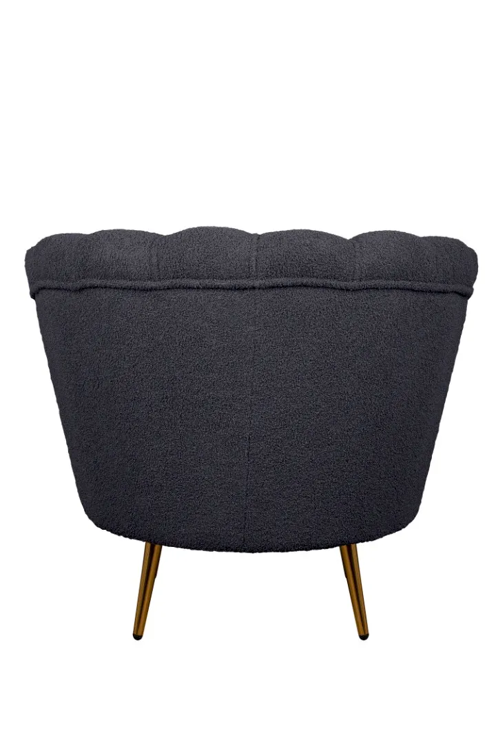 Низкое кресло ракушка Pearl Black Boucle в интернет-магазине в Москве Низкое кресло ракушка Pearl Black Boucle в интернет-магазине в Санкт-Петербурге