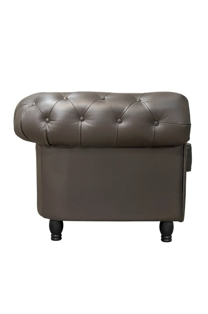 заказать Диван из коричневой кожи Chesterfield Brown Leather 2S