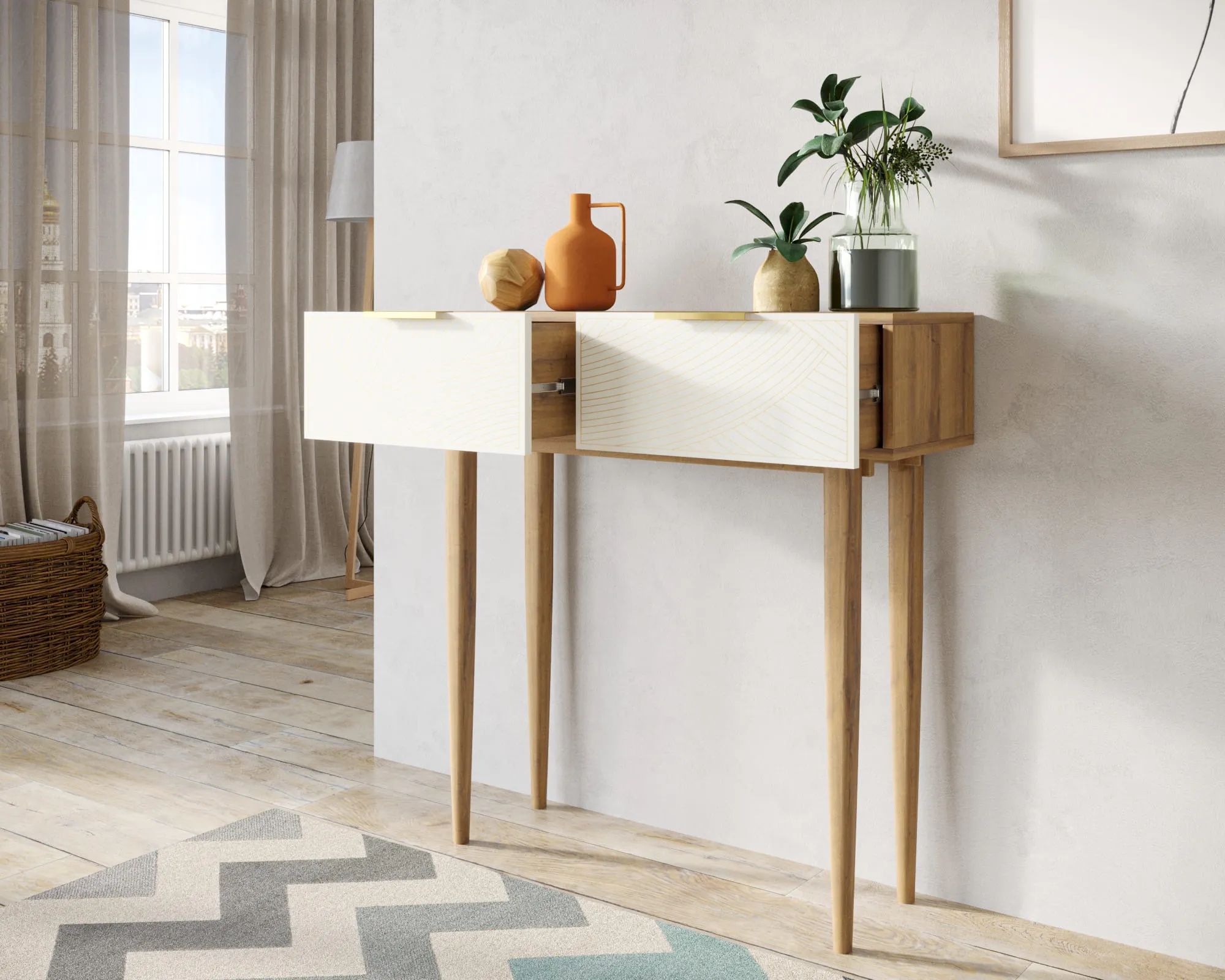 купить Консоль с двумя ящиками "Лайн (Line)" LN16/GR1/beige