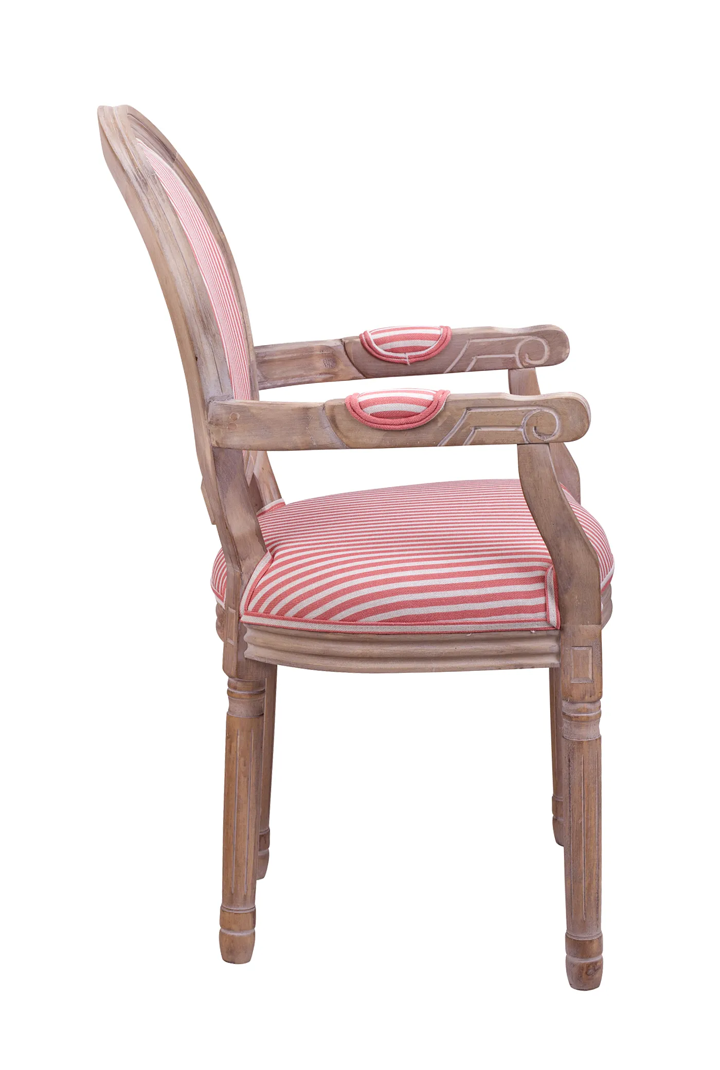 заказать Мягкий стул с подлокотниками Volker Arm Pink Pinstripe в Санкт-Петербурге