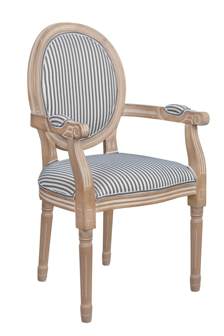 купить Мягкий стул с подлокотниками Volker Arm Black Pinstripe в Санкт-Петербурге