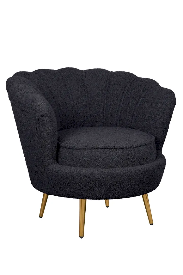 купить Низкое кресло ракушка Pearl Black Boucle в Москве купить Низкое кресло ракушка Pearl Black Boucle в Санкт-Петербурге