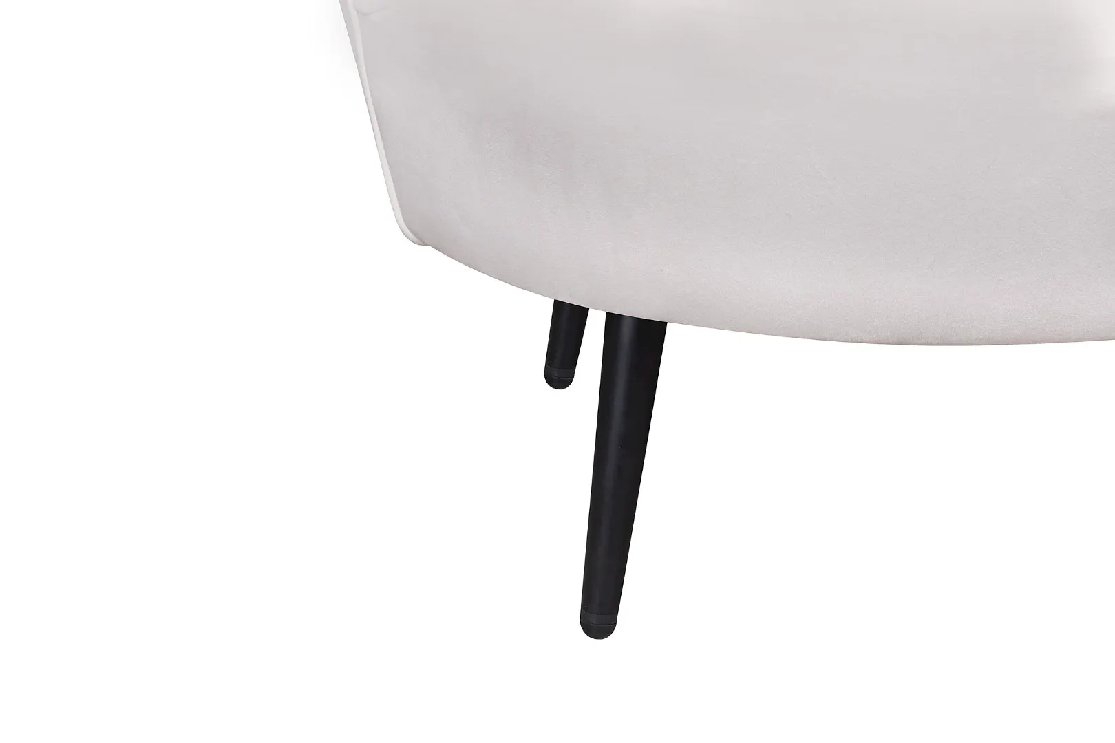 фото Диван ракушка Pearl Double Beige на черных ножках в интерьере