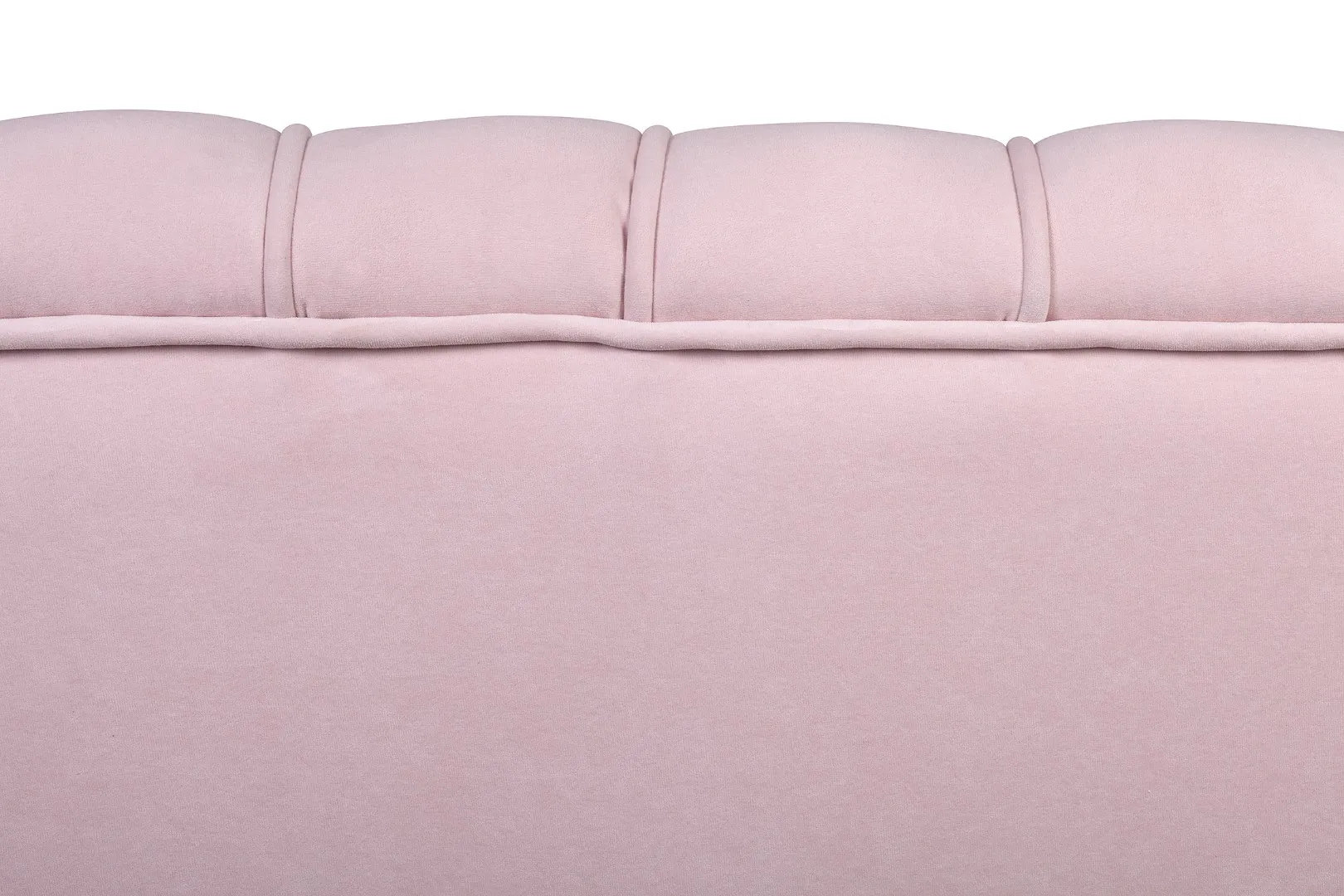 фото Дизайнерский диван Pearl Triple Pink на черных ножках
