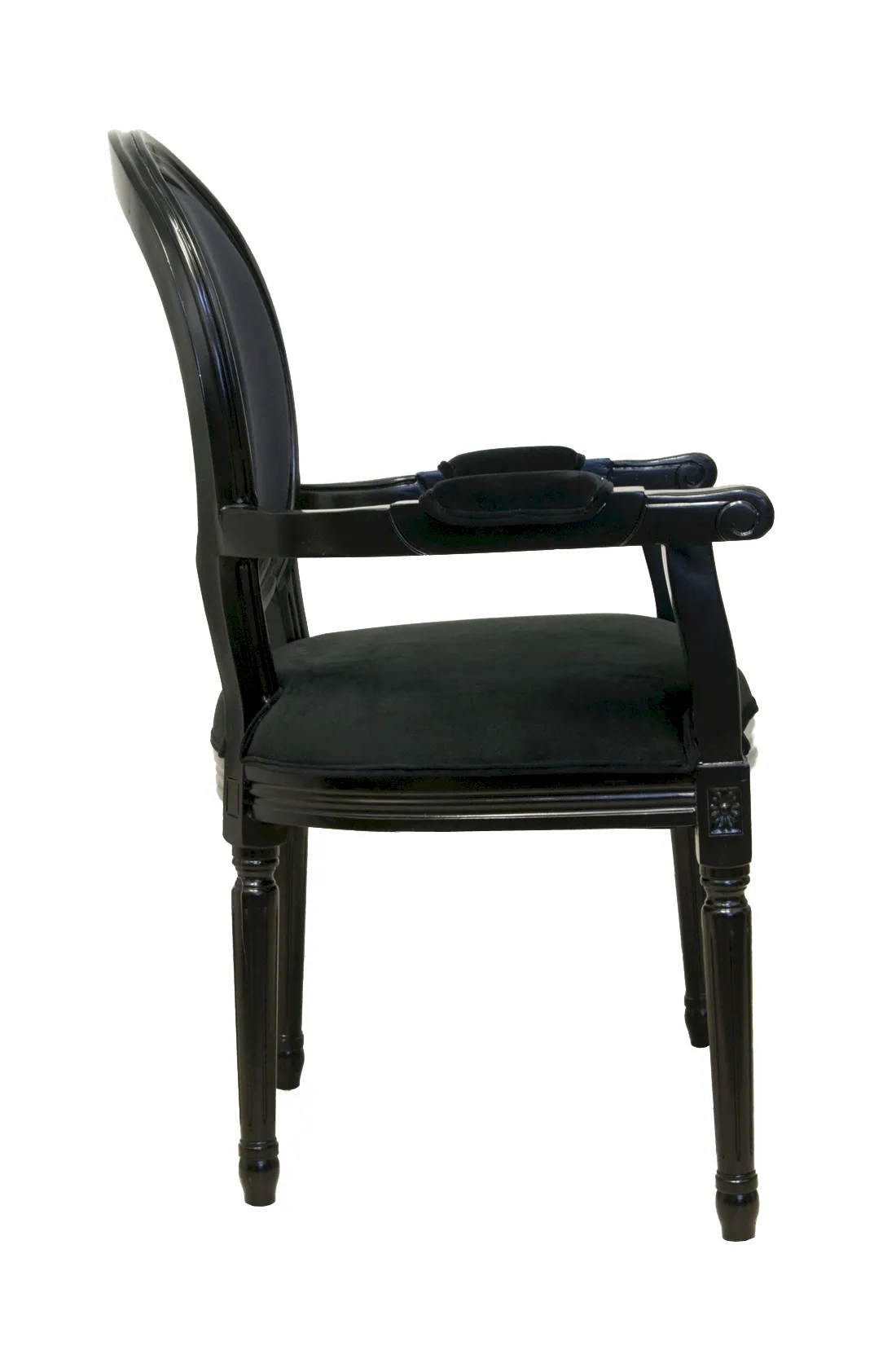 купить Мягкий стул с подлокотниками Diella Black Velvet