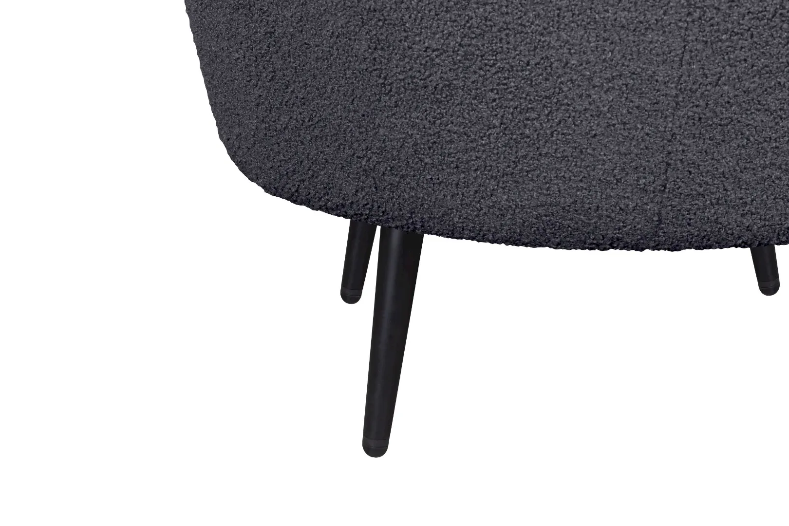 фото Низкое кресло ракушка Pearl Black Boucle на черных ножках в интерьере в Москве фото Низкое кресло ракушка Pearl Black Boucle на черных ножках в интерьере