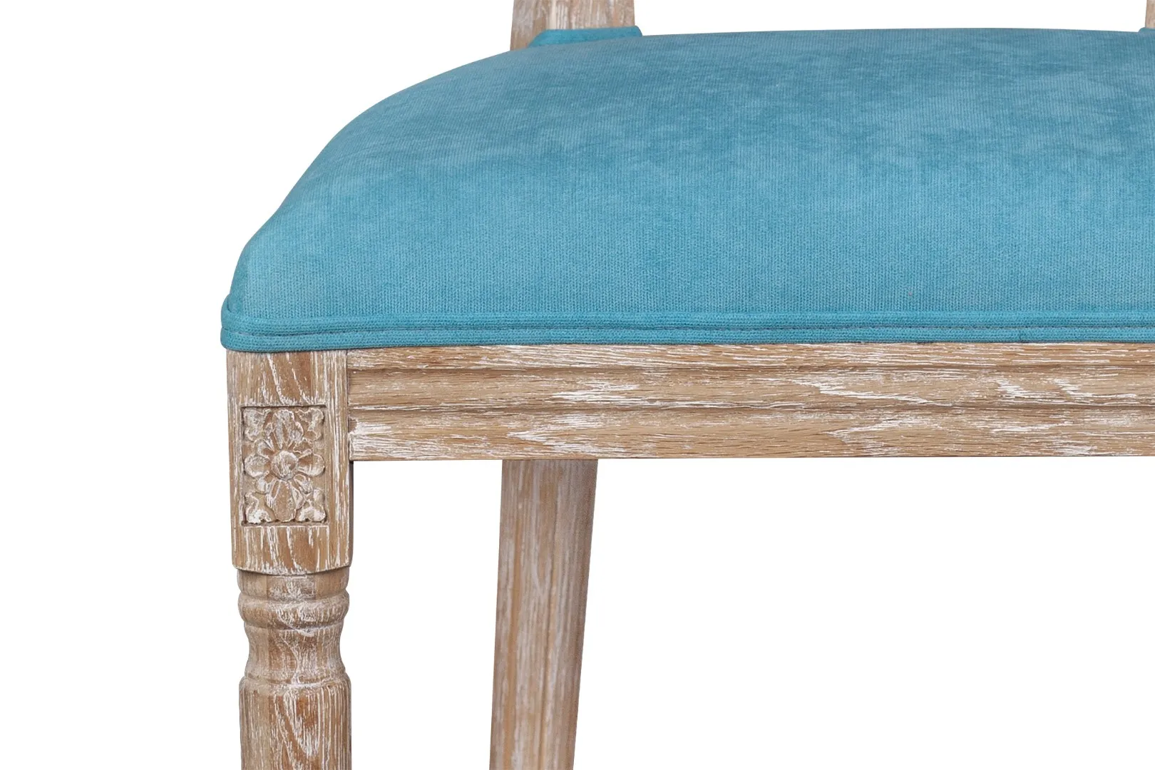 фото Стул с круглой спинкой Volker Oak Light Blue в интерьере в Санкт-Петербурге