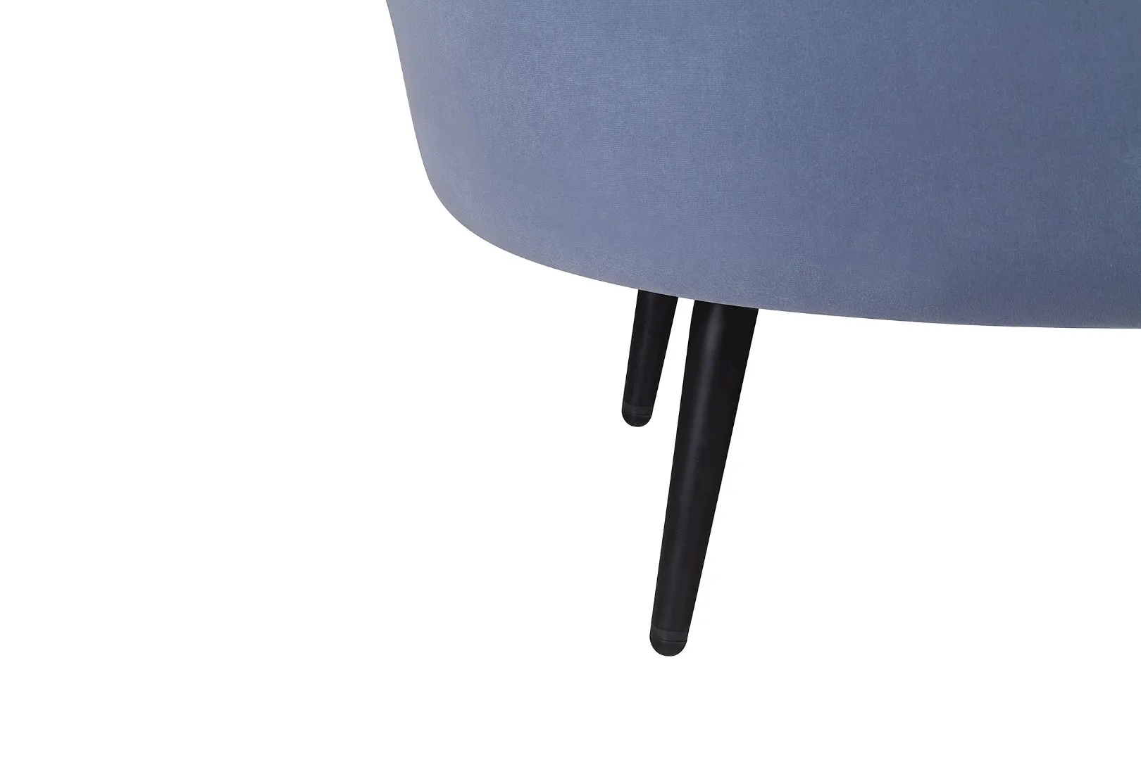 фото Диван ракушка Pearl Double Blue на черных ножках в интерьере