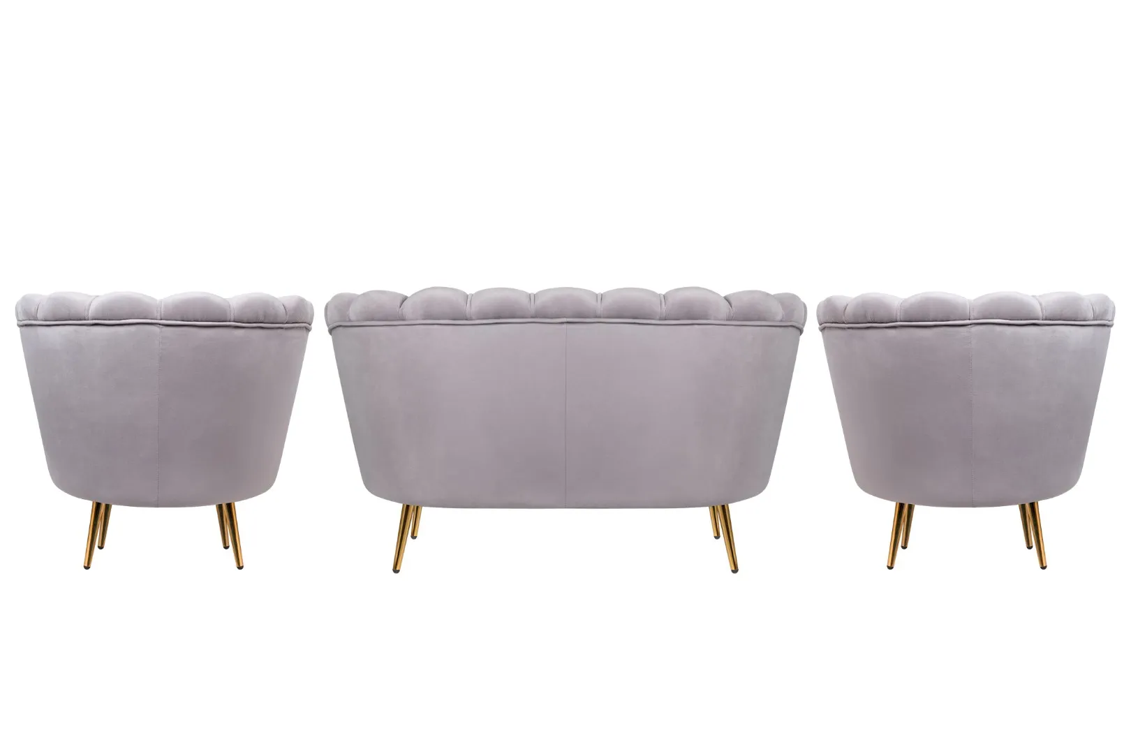 заказать Комплект кресел и дивана ракушка Pearl Double Grey