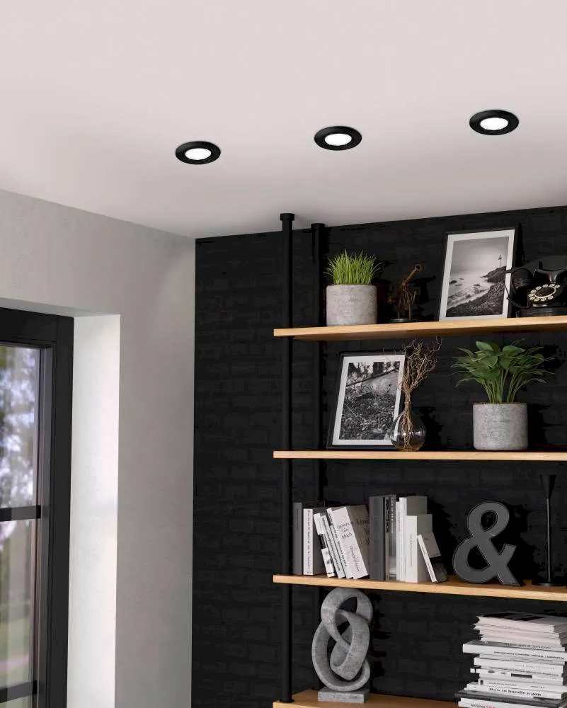 купить 900752 Комплект встраиваемых светильников PENETO, 3X4,6W (GU10), ?87, сталь, черный в Москве купить 900752 Комплект встраиваемых светильников PENETO, 3X4,6W (GU10), ?87, сталь, черный