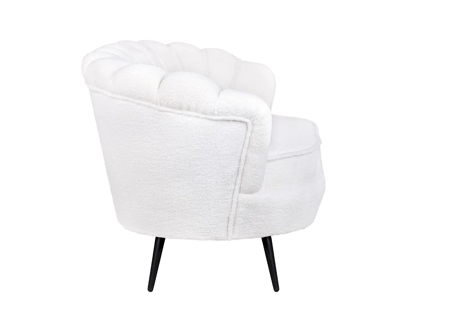 заказать Диван ракушка для гостиниц Pearl Triple Boucle на черных ножках