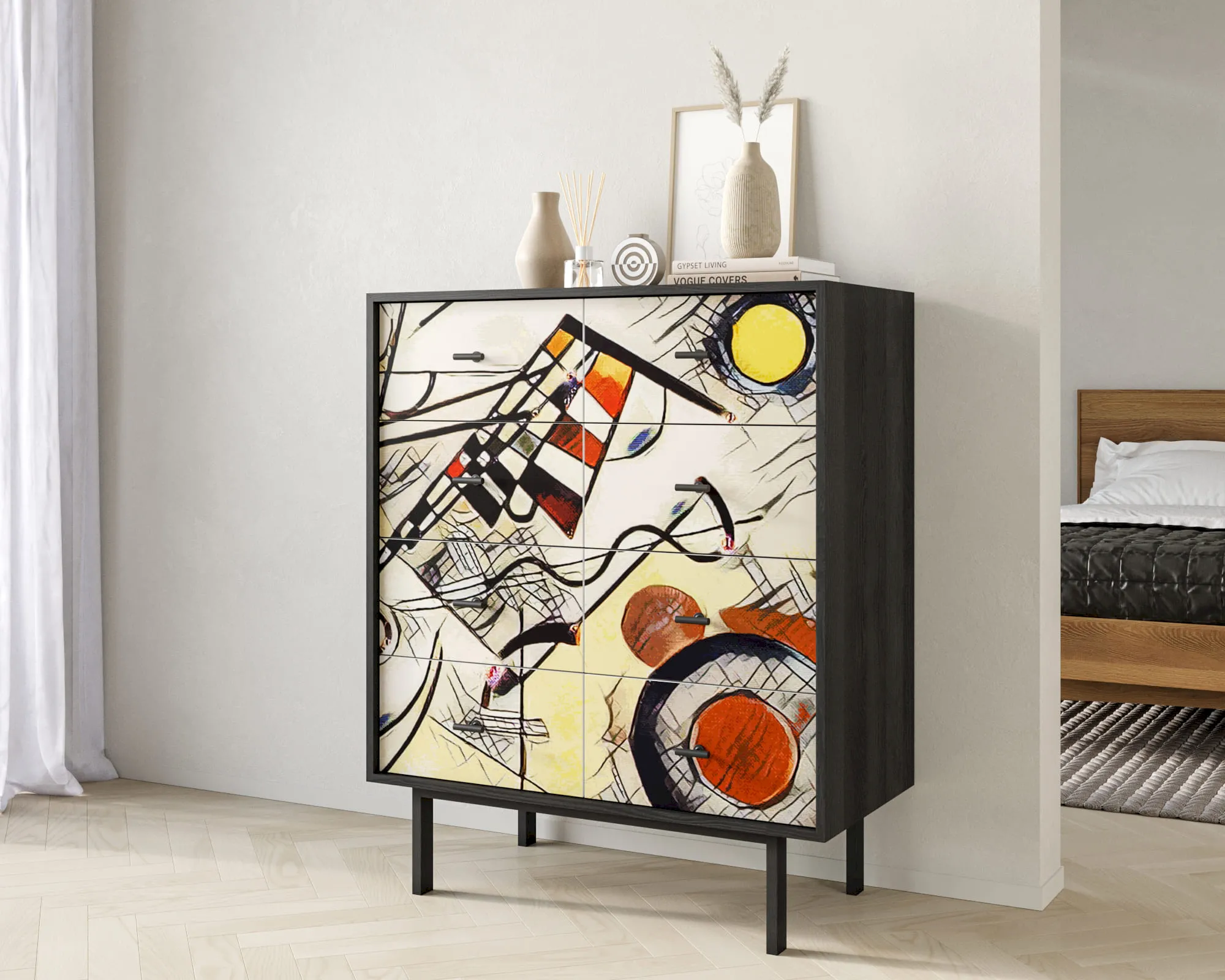 заказать Комод на восемь ящиков "Эмерсон (Emerson)" by Kandinsky арт EM20/Print_01 в Москве заказать Комод на восемь ящиков "Эмерсон (Emerson)" by Kandinsky арт EM20/Print_01