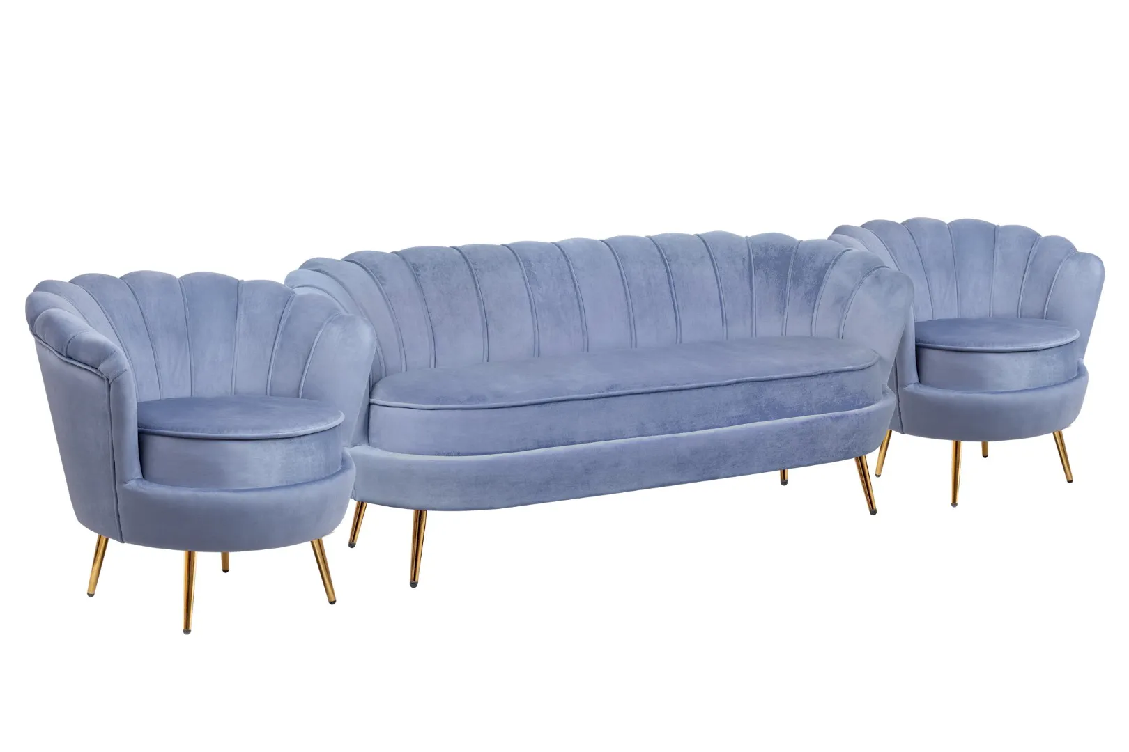 купить Комплект кресел и дивана ракушка Pearl Triple Blue