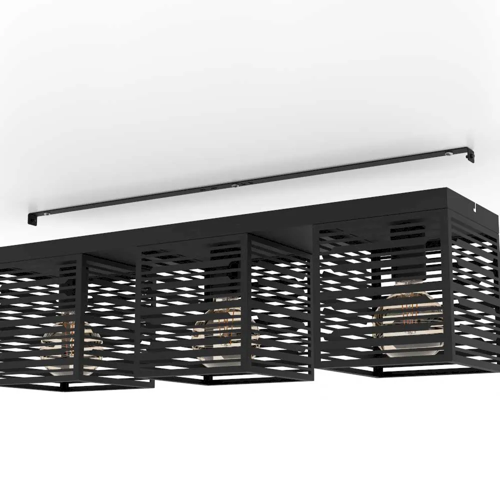 купить 900357 Потолочный светильник PIEDRITAS, 3x40W, E27, L730, B180, H205, сталь, черный в Москве купить 900357 Потолочный светильник PIEDRITAS, 3x40W, E27, L730, B180, H205, сталь, черный