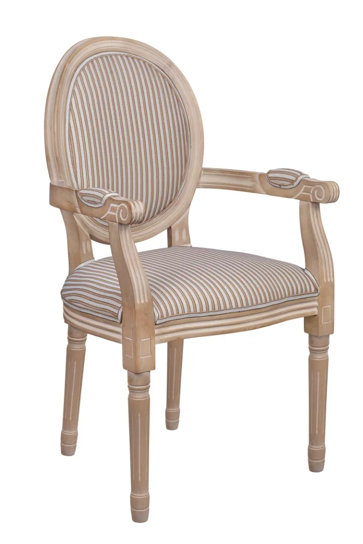 купить Мягкий стул с подлокотниками Volker Arm Orange Pinstripe в Санкт-Петербурге