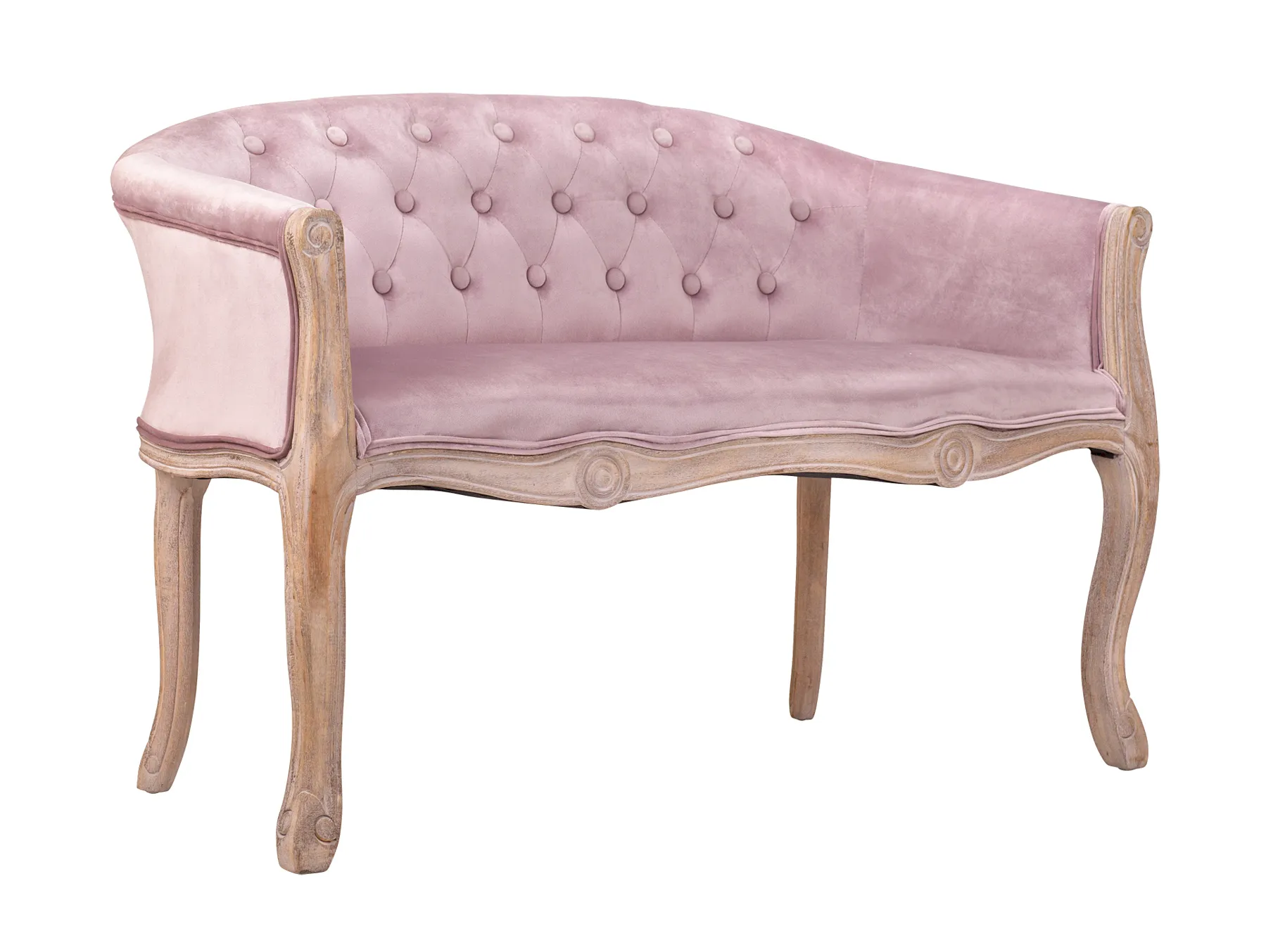 купить Двухместный дизайнерский диван Kandy Double Pink Velvet