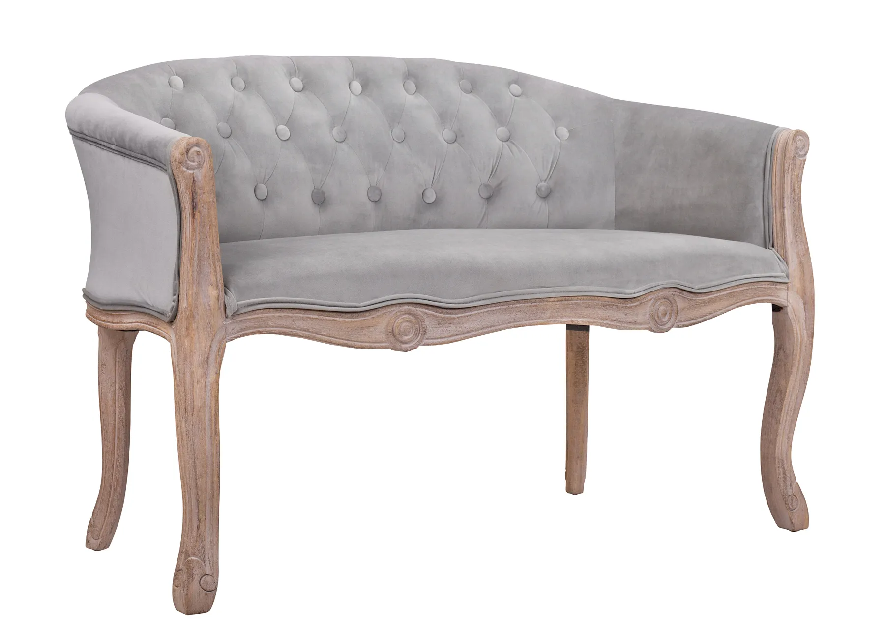 купить Двухместный дизайнерский диван Kandy Double Grey Velvet в Санкт-Петербурге