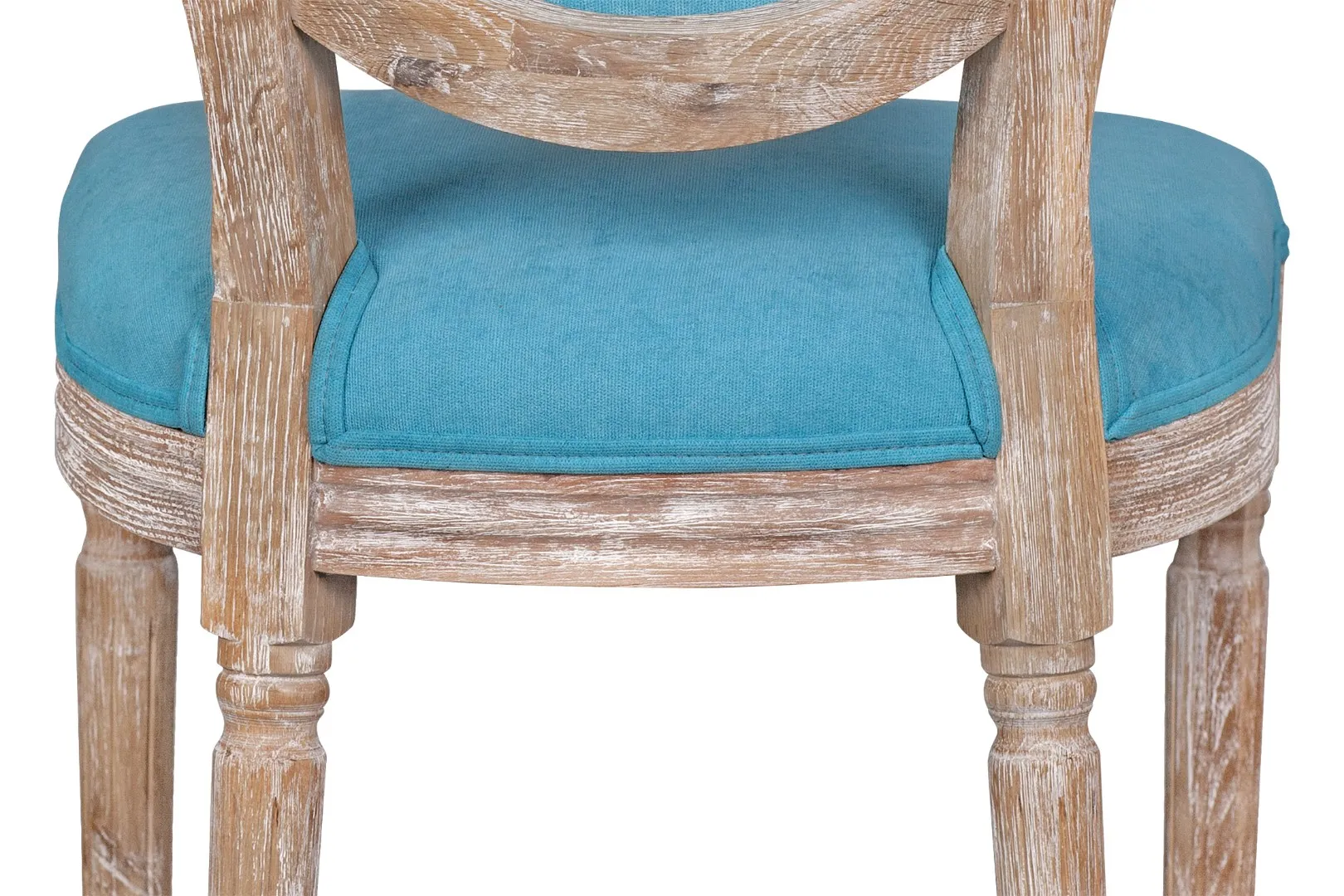 Стул с круглой спинкой Volker Oak Light Blue в интерьере