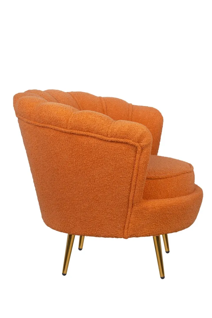 заказать Низкое кресло ракушка Pearl Orange Boucle в Москве заказать Низкое кресло ракушка Pearl Orange Boucle в Санкт-Петербурге