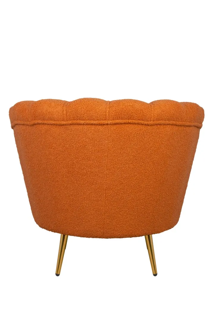 Низкое кресло ракушка Pearl Orange Boucle в интернет-магазине в Москве Низкое кресло ракушка Pearl Orange Boucle в интернет-магазине в Санкт-Петербурге