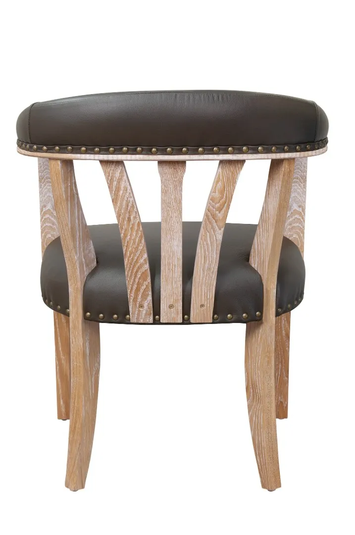Стул в стиле ретро Tanner Genuine Brown Leather в интернет-магазине