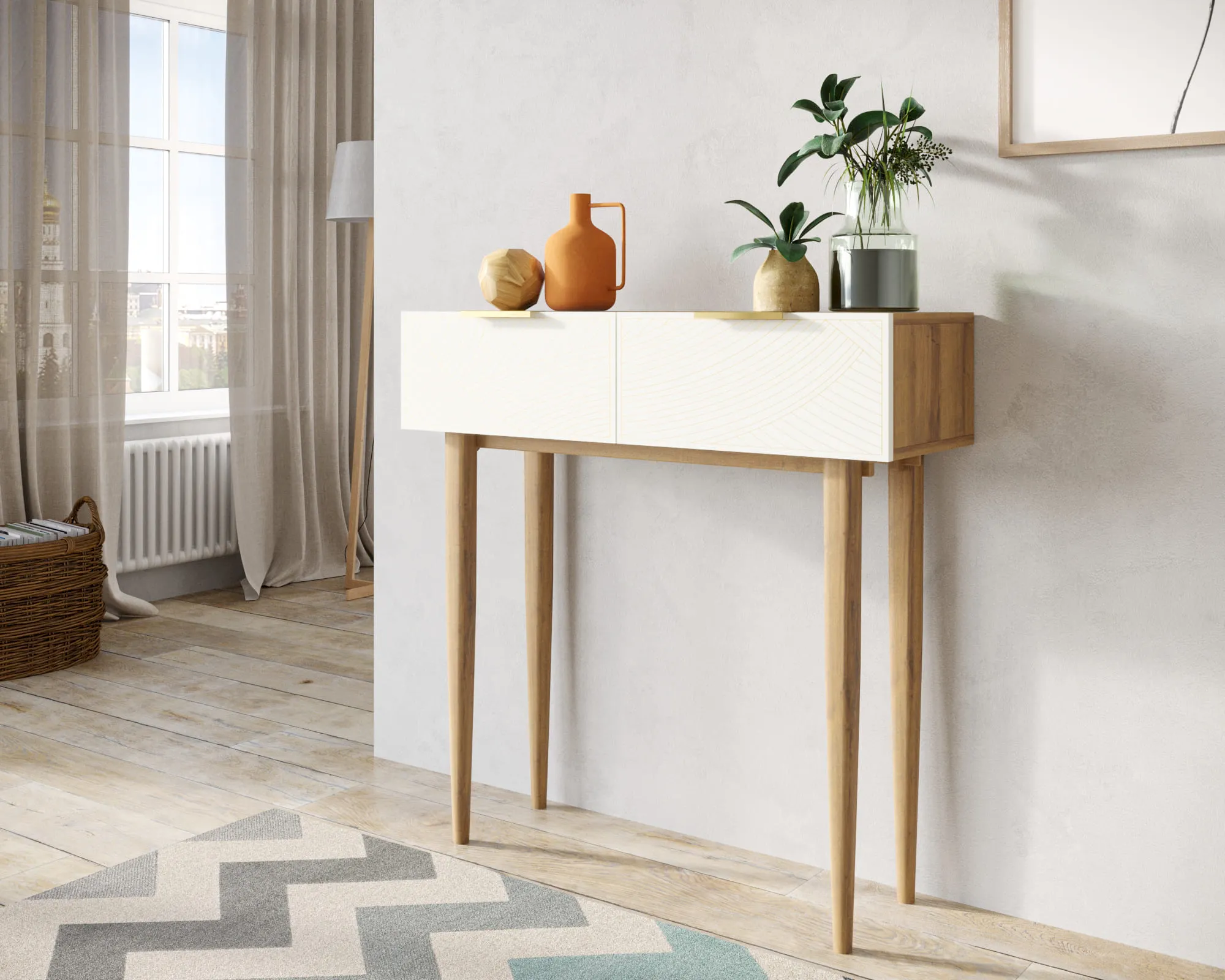 заказать Консоль с двумя ящиками "Лайн (Line)" LN16/GR1/beige