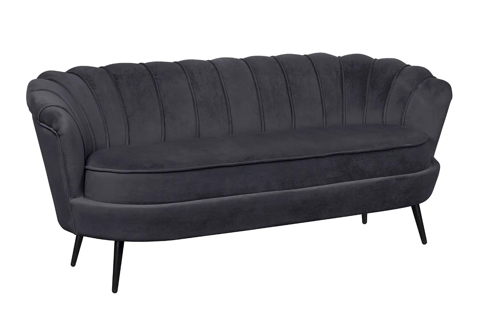 купить Диван ракушка для гостиниц Pearl Triple Black на черных ножках в Москве купить Диван ракушка для гостиниц Pearl Triple Black на черных ножках