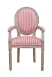 Мягкий стул с подлокотниками Volker Arm Pink Pinstripe №0 в Санкт-Петербурге