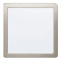 99169 Светодиодный встраиваемый светильник FUEVA 5, 17W (LED), 216х216, ET26, 2000lm, 3000K, сталь, никель в интерьере в Санкт-Петербурге