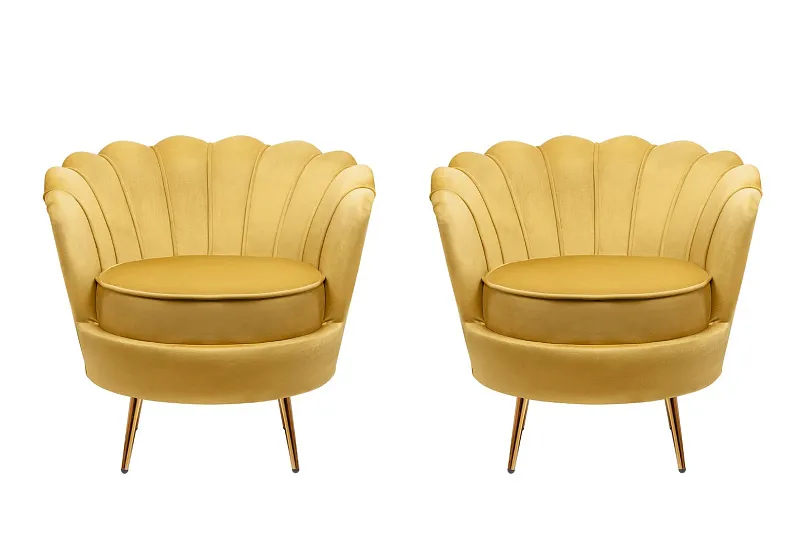 Комплект кресел ракушка Pearl Yellow в Санкт-Петербурге Комплект кресел ракушка Pearl Yellow