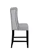 Дизайнерский полубарный стул Skipton Average Grey Velvet №2 в Санкт-Петербурге