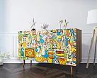 Комод "Бербер (Berber)" с двумя дверками и ящиками принт 1 арт BB17/Print_01 №3