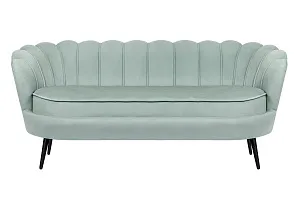 фото Диван ракушка для гостиниц Pearl Triple Green на черных ножках в Санкт-Петербурге