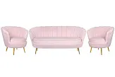 Комплект кресел и дивана ракушка Pearl Triple Pink V2 №0