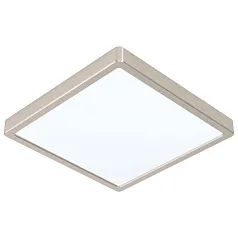 99242 Светодиодный накладной светильник FUEVA 5, 20W (LED), 285х285, H28, 2300lm, 3000K, сталь, никель в интерьере в Санкт-Петербурге