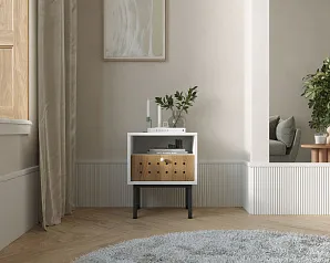 стильные Тумбочка с ящиком КОТО (KOTO) арт KT01 Белый в Санкт-Петербурге