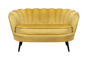купить красивый Дизайнерский диван Pearl Double Yellow на черных ножках в Санкт-Петербурге