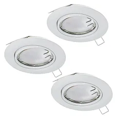 красивые 94406 Комплект светодиодных встраиваемых светильников PENETO, 3x5W (GU10), ?87, сталь, белый в Санкт-Петербурге