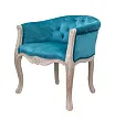 Низкое кресло ретро Kandy Blue Velvet №3 в Санкт-Петербурге