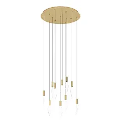 390359 Люстра диммируемая MIRADOR, 10X3W (LED), 3000K, 3400lm, ?580, сталь, латунь, золотой/пластик, прозрачный в Санкт-Петербурге
