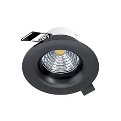 33996 Встраиваемый светильник диммируемый SALICETO, 6W (LED), 4000K, 500lm, ?88, алюминий, черный в интерьере в Санкт-Петербурге