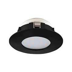 купить красивые 900743 Встраиваемый светильник PINEDA, 4,9W (LED), 3000K, IP20, IP44, ?78, пластик, черный в интернет-магазине в Санкт-Петербурге