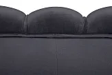 Диван ракушка для гостиниц Pearl Triple Black на черных ножках №4