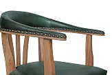 Мягкий стул с подлокотниками Tanner Green Leather №5 в Санкт-Петербурге