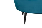 Диван для гостиниц Pearl Triple Marine Velvet на черных ножках №6
